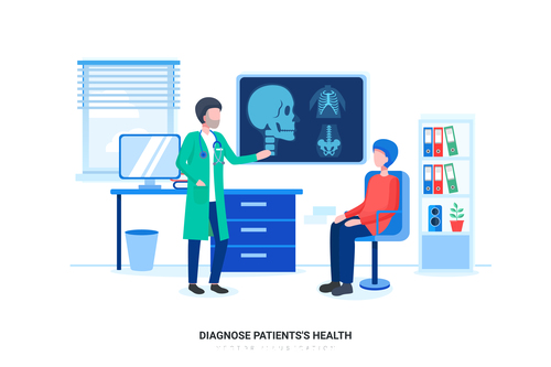 Diacnose patientss health vector