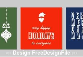 Different style christmas greeting card banner vector