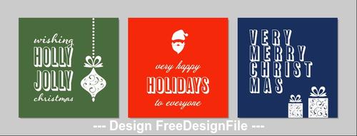 Different style christmas greeting card banner vector