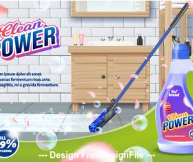 Disinfectant household advertising vector
