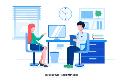 Doctor diagnosis vector