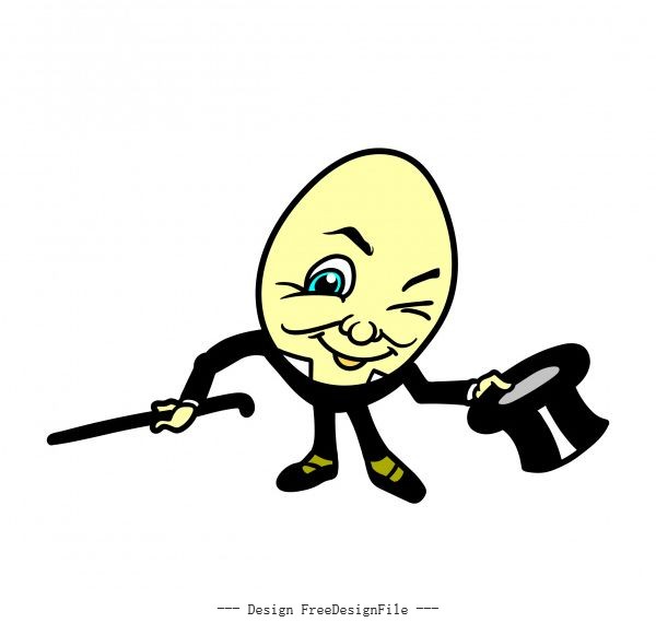Egg man vector