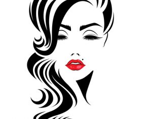 Elegant girl cosmetics vector