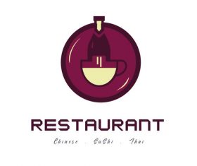 Elements restaurant logo templates vector