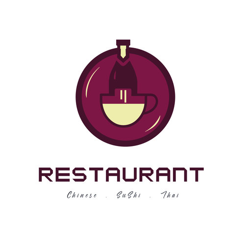 Elements restaurant logo templates vector