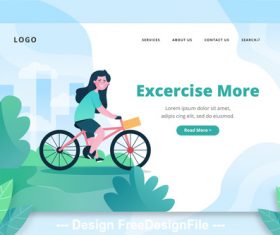 Excercise more cartoon illustration vector
