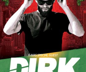 Exclusive Xmas DJ Party Flyer PSD Template