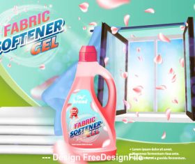 Fabric softener cel home advertising vector