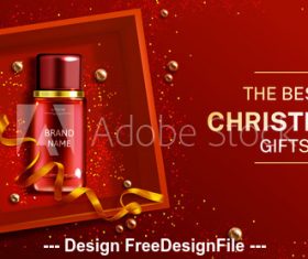 Female cosmetics promotion advertising poster vector