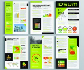 Flyer template brochure design information vector