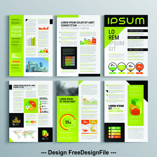 Flyer template brochure design information vector