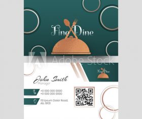 Food club business card design vector