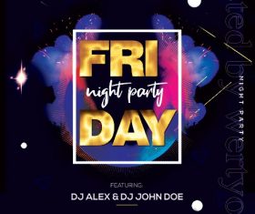 Friday Night Party Flyer PSD Template