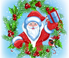 Funny Santa Card Vector Illustration