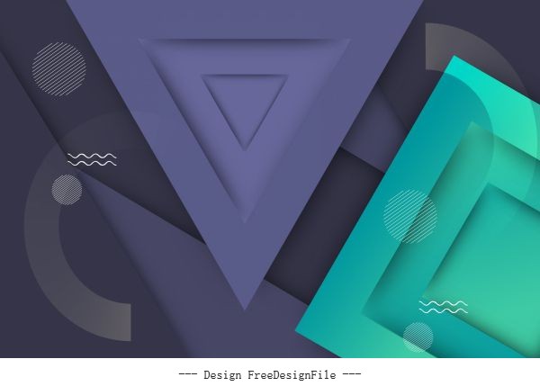 Geometric background modern colored flat vector set