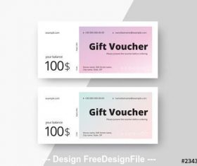 Abstract gift voucher template vector free download