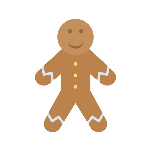 Gingerbread icon vector free download