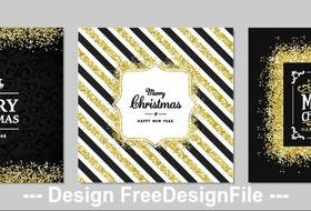 Golden background christmas greeting card banner vector
