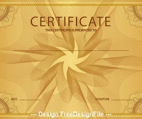 Golden cover certifIcate vector