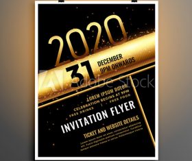 Golden stripes background for Christmas celebration cover flyer vector