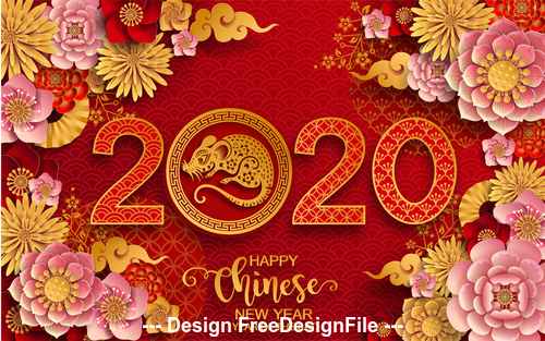 Gorgeous new year greeting card vector