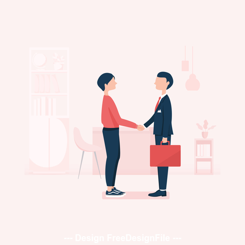 Handshake illustration vector