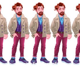 Handsome boy cartoon vector