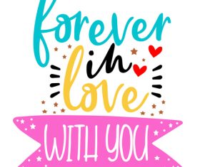 Handwritten valentine day card vector
