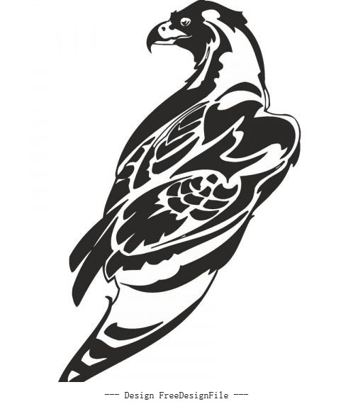 Hawk art free vector