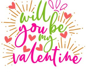 Heart shape decorative valentine day card vector