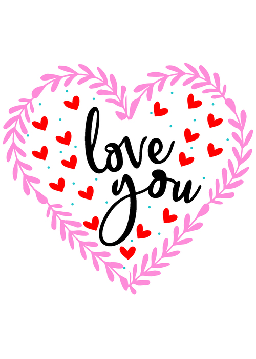 Heart shape valentine day card vector