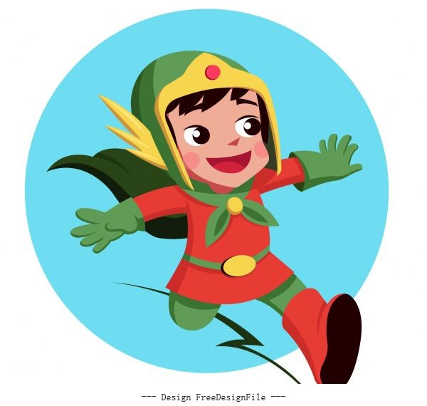 Hero girl superwoman costume cartoon character vectors