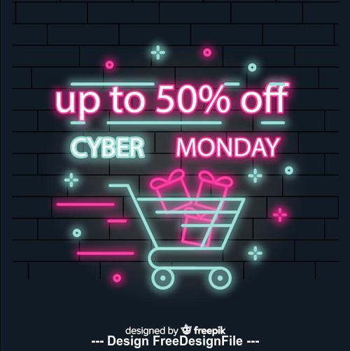 High discount sale colorful neon brand vector