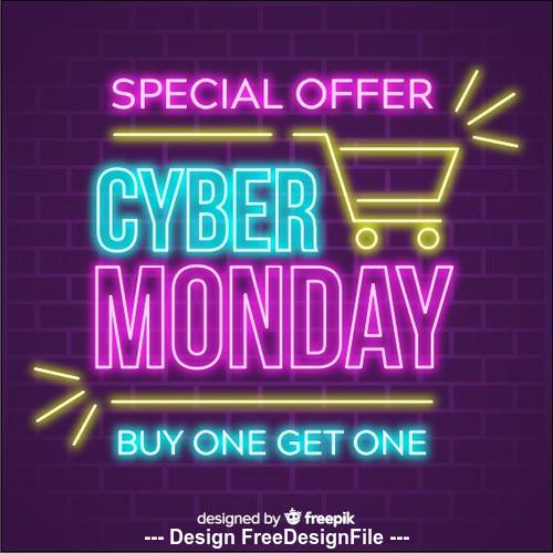 Holiday sperial sale colorful neon card vector