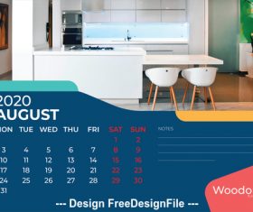 Home background calendar 2020 vector 05