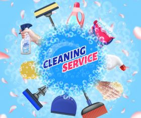 Home cleaning background vector
