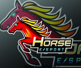 Horse logo design vector