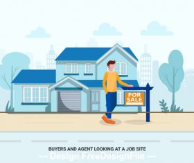 House for sale vector