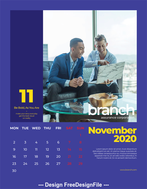 Introduction cover calendar 2020 vector