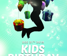 Kids Birthday Party Flyer PSD Template Design