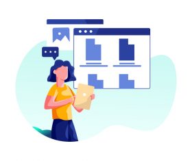 Letter cartoon illustration vector