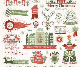 Light green background xmas logo vector