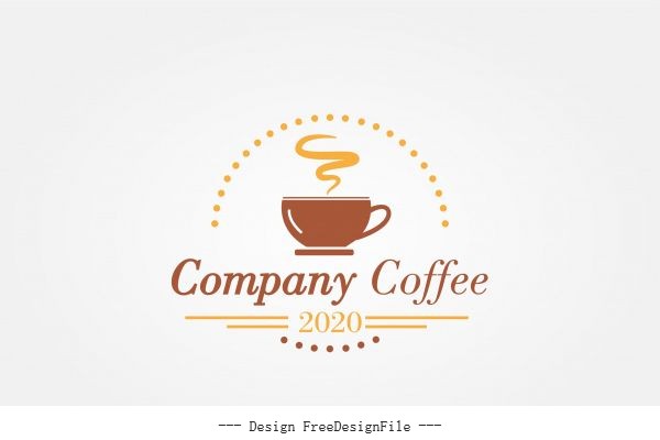 Logo coffe modern vector