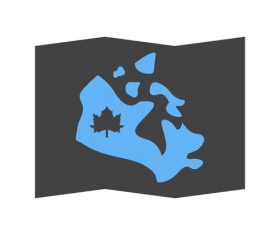 Map of canada Icons vector