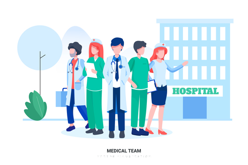 Medical team vector