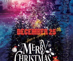 Merry Christmas Wishing PSD Flyer Template