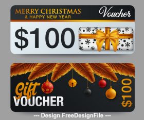 Merry christmas gift card vector