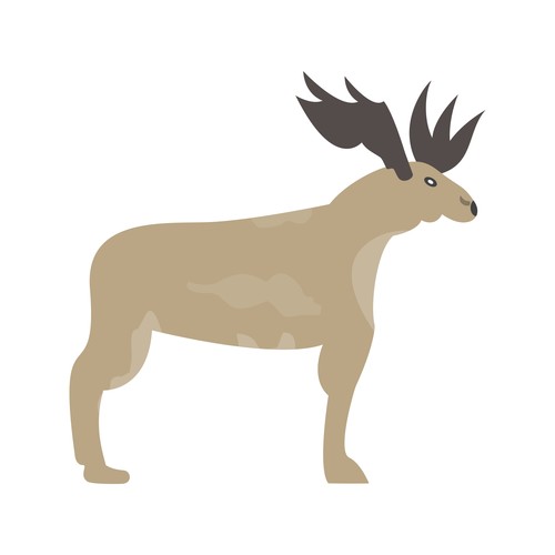 Moose icon vector