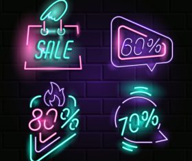 Neon billboard vector