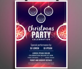 2017 New year Vintage Disco party flyer vectors free download